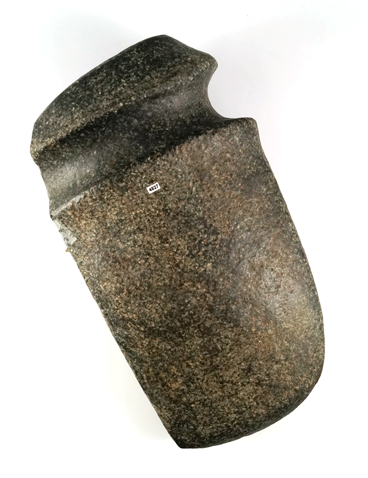 Huge 10 1/2" Long 3/4 Groove Axe in excellent conditon with good use polish to bit area. Illinois.