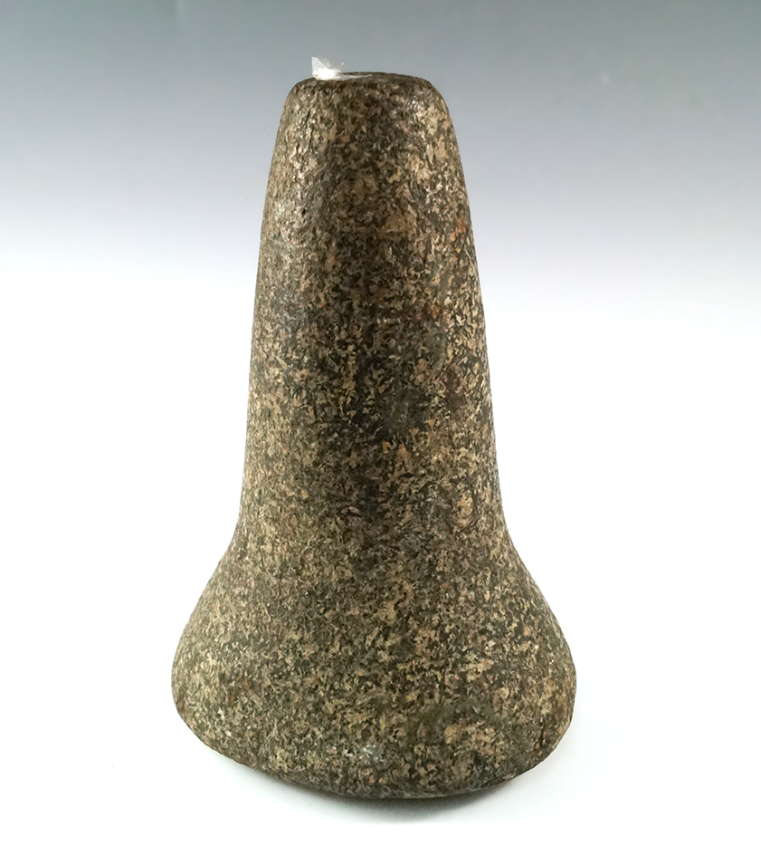 5 5/8" Hardstone Pestle found in Morrow Co., Ohio.  Ex. Burdette, Wachtel, Don Morrow, Shively.