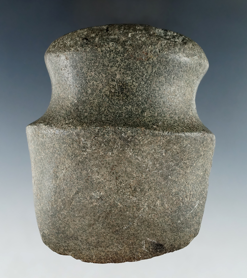 4 1/16" Full Groove Hardstone Axe with nice overall polish, found in Clinton Co., Michigan.