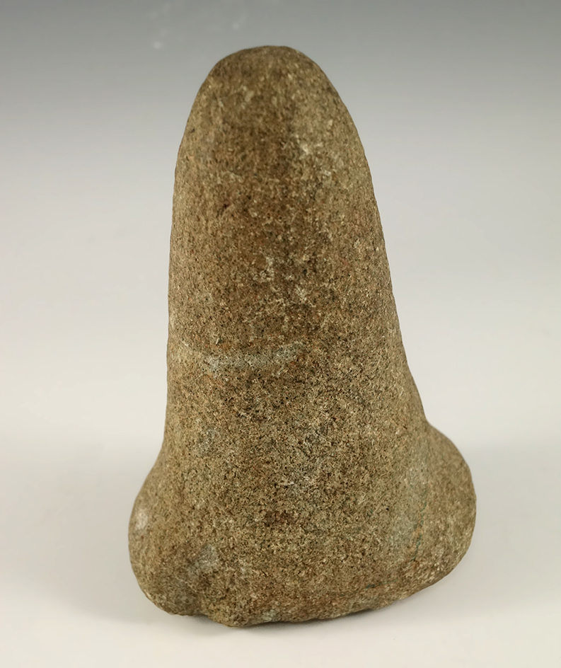 5 7/8" Hardstone Bell Pestle with a nutting divot on bottom, found in Miami Co., Ohio.