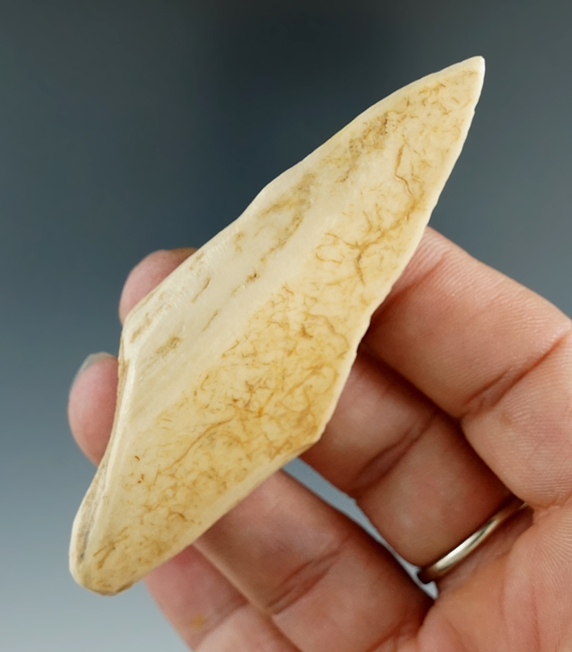 3 3/16" Archaic Point made from Bone, found in 1970 in Northern Arizona. Davis COA.