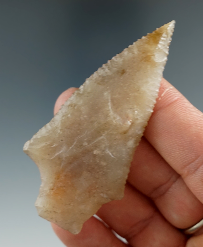 2 13/16" Dixon - highly translucent novaculite with beautiful micro-serrations.  Arkansas.