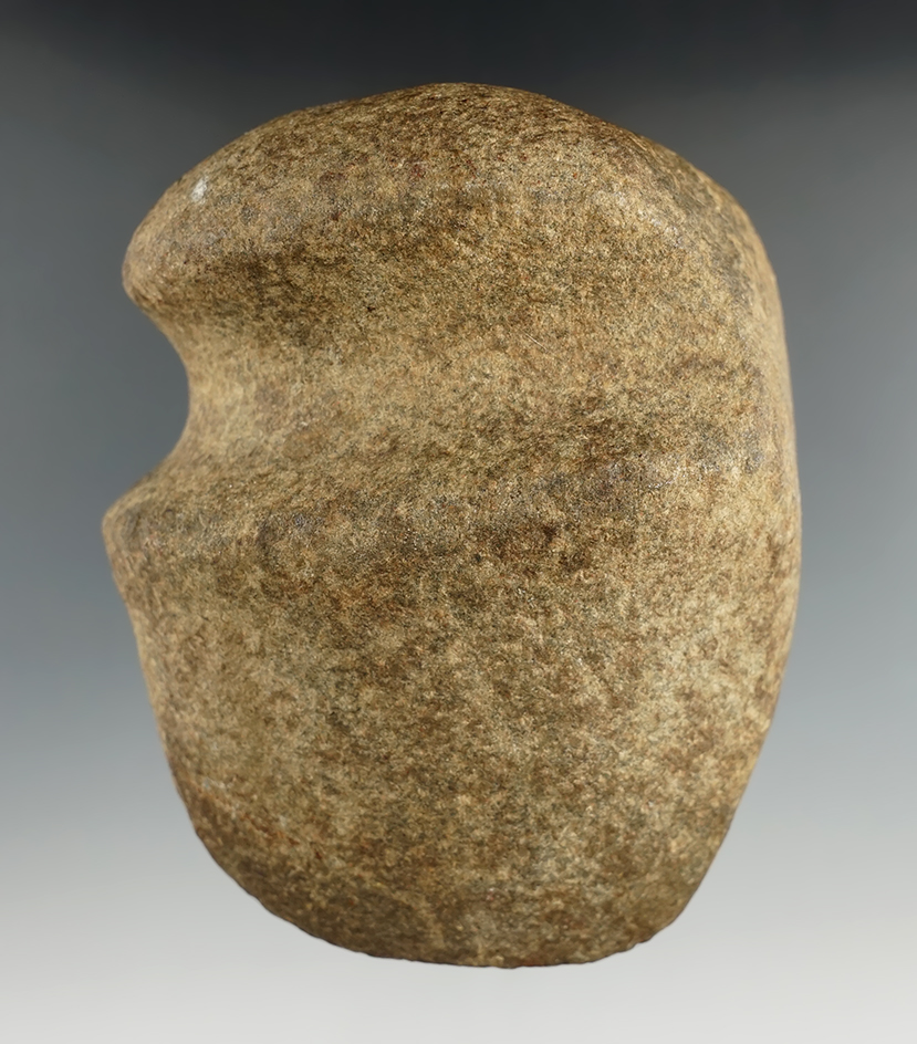 4 3/8" long 3/4 grooved raised Ridge Axe found in Illinois