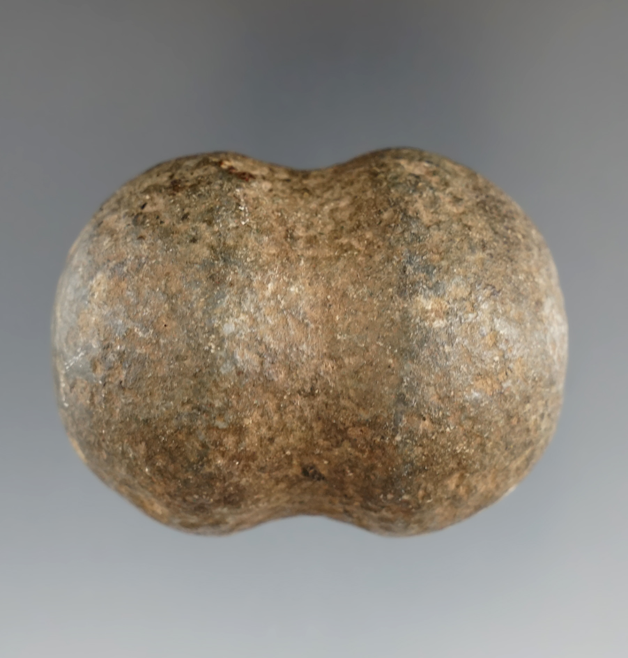 2 3/16" full grooved miniature clubhead found in the Plains region.