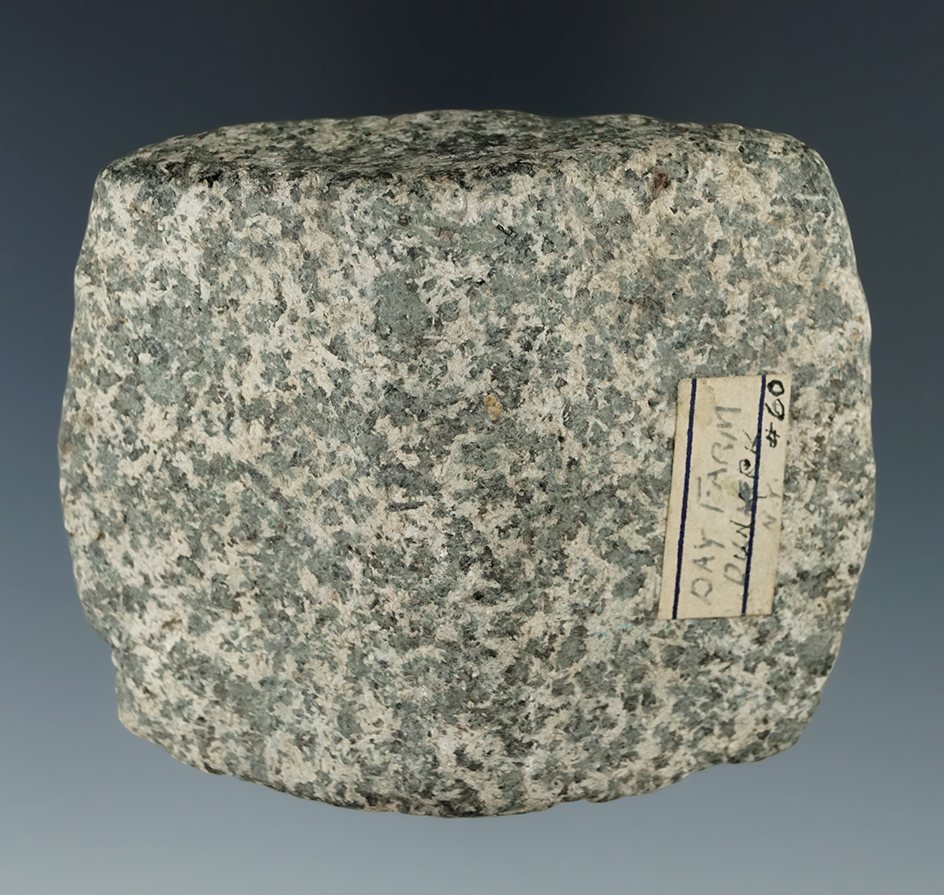 3 7/16" Bannerstone Preform found on the Day farm in Dunkirk, Chautauqua County New York.