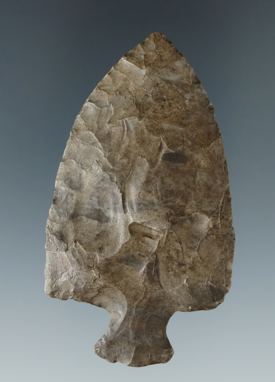 2 5/8" Bottleneck found near Belfast in Allegheny County New York made from Onondaga Flint.