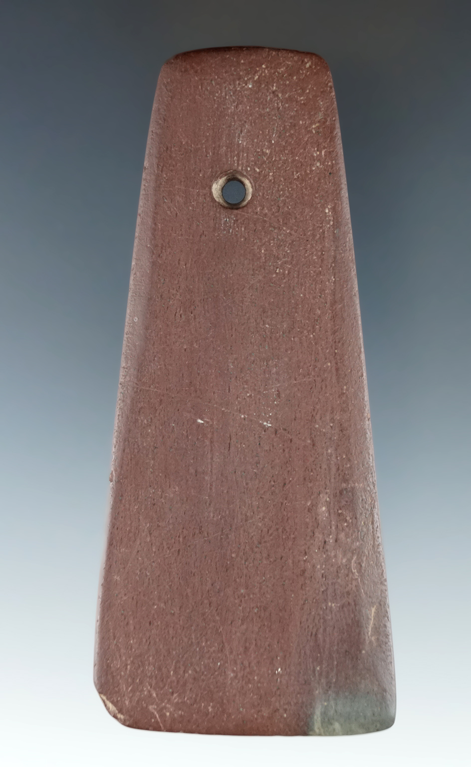 4 1/4" Thin and well styled Trapezoidal Pendant found near Portageville, Wyoming County NY.