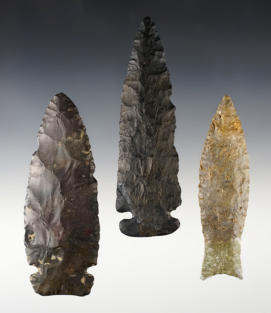 Set of 3 Ohio and Kentucky points that are restored. The largest is 4 1/2".