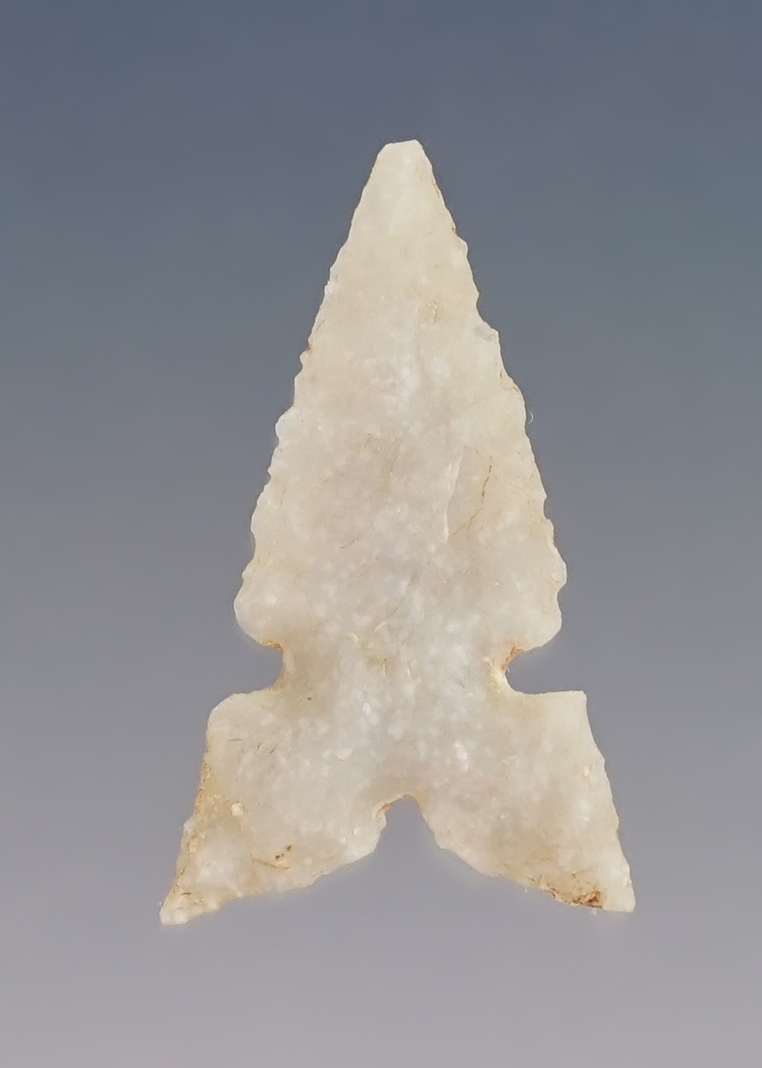 Thin and semi-translucent 7/8" Harrell found near the Falcon Lake Reservoir in Texas. 