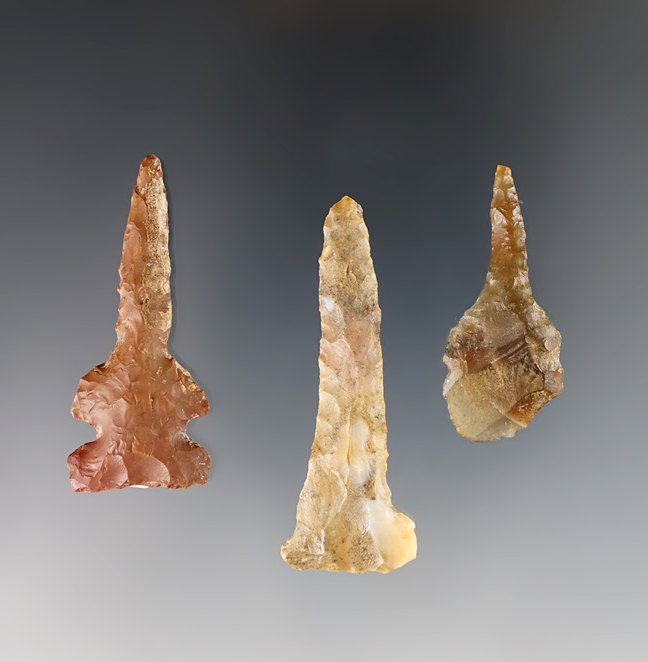 Set of 3 nice Drills found near the Columbia River in the Washington/Oregon area. Ex. Norma Berg. 