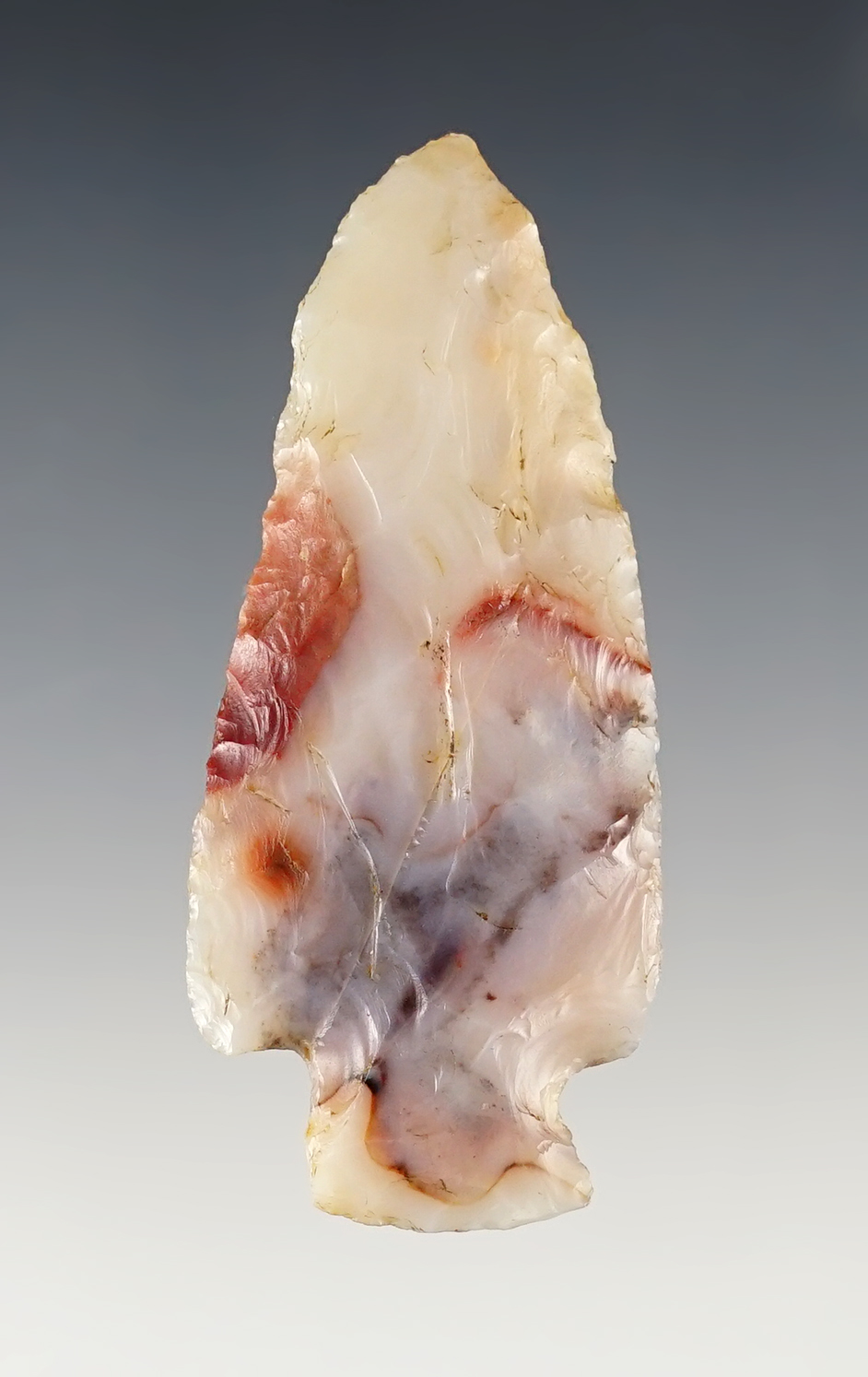 2 5/8" Ohio Cornernotch made from "Jewel-Grade" Flint Ridge Flint that is highly translucent. 
