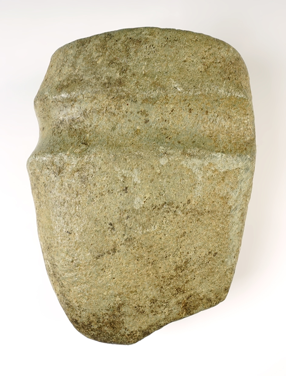 Large 7 1/2" long 3/4 Groove Axe found 8 miles N. of Upper Sandusky Reservoir, Wyandot Co., Ohio.