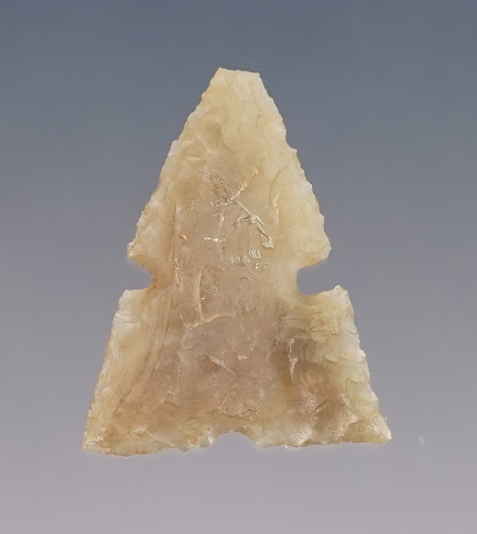 13/16" Washita found near the Falcon Lake Reservoir in Texas. Ex. Flippo collection.