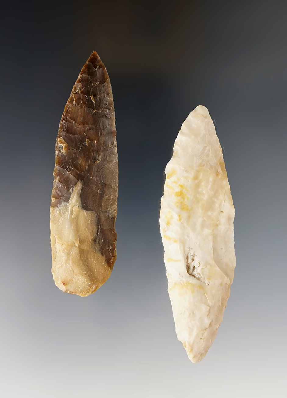 Pair of well made Knives found near the Columbia River in the Washington/Oregon area. Ex. Berg. 