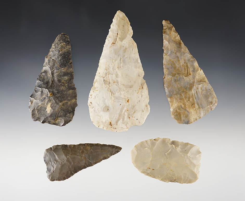 Set of 5 well made Ohio Blades. The largest is 3 15/16".