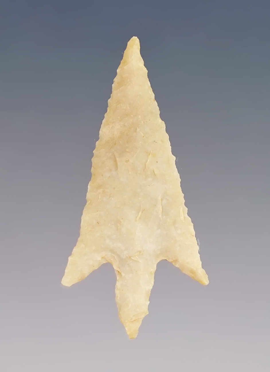 Outstanding 1 1/4" Perdiz found in Cass Co., Texas. Ex. Flippo collection.