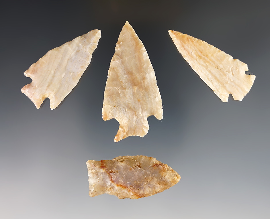 Set of 4 nice Colorado/Kansas points in excellent condition. The largest is 2 1/4".