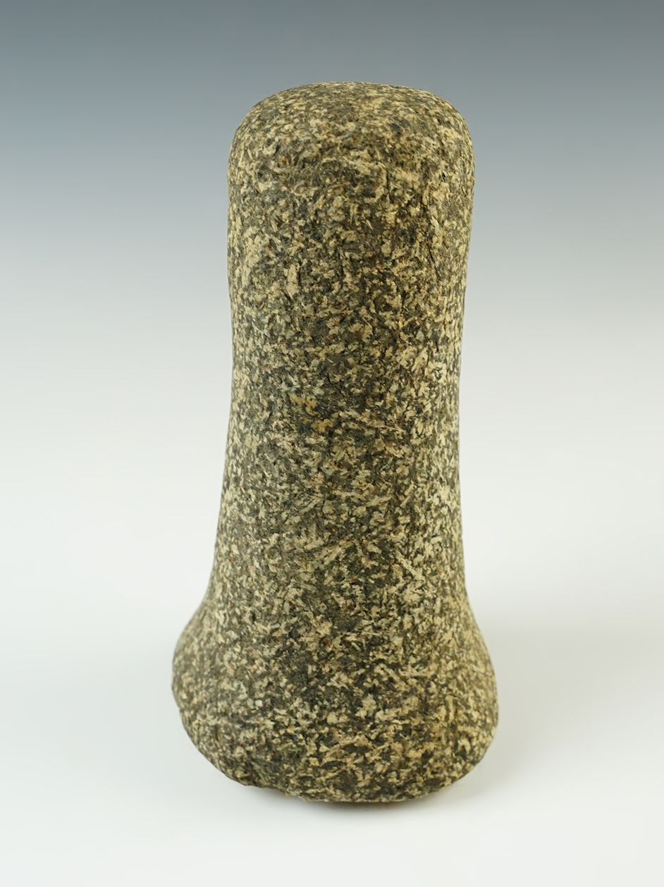 Very Nice! 6" tall Granite Bell Pestle in very nice condition for age. Found in Ohio.