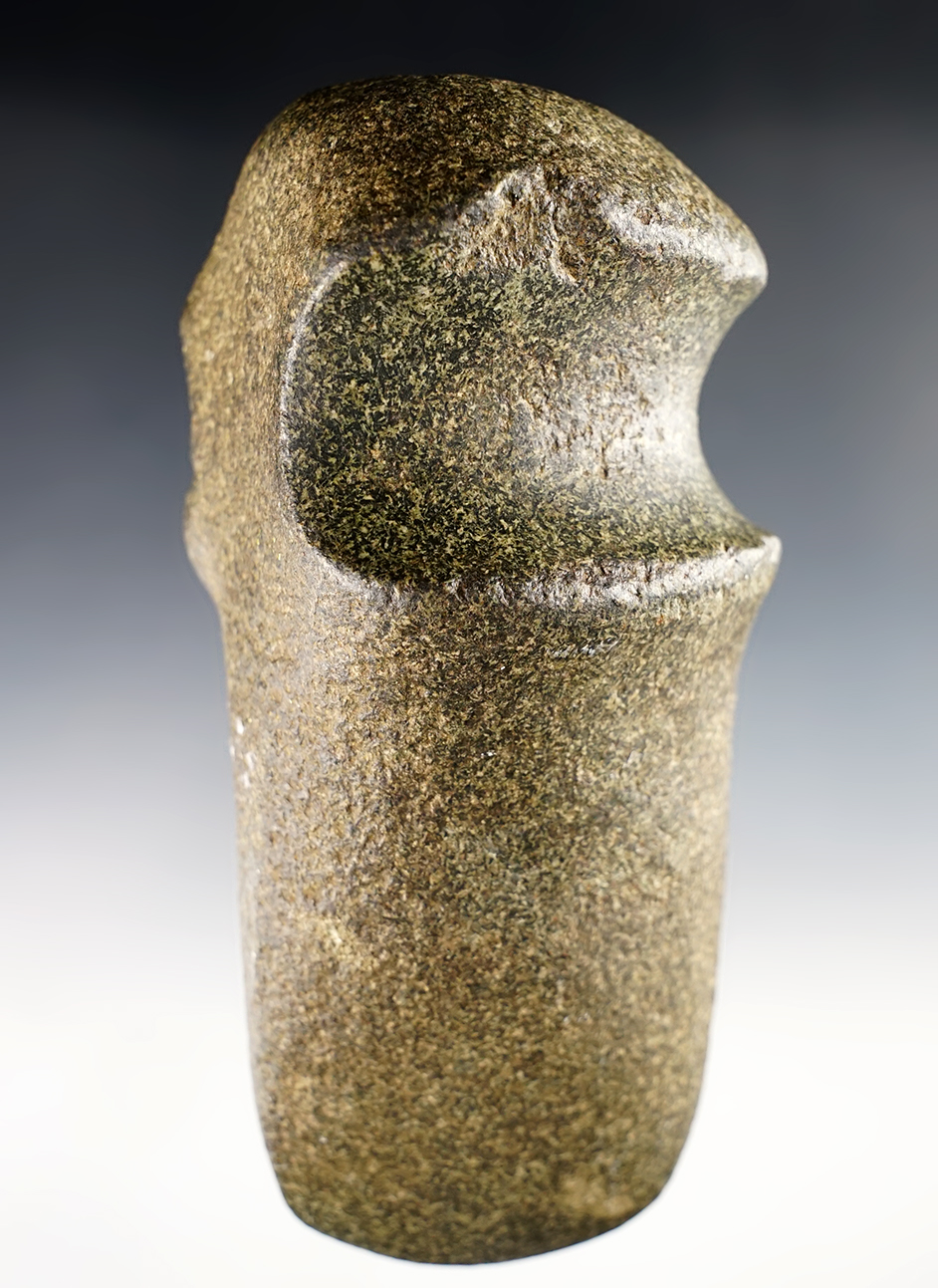 6 3/8" long by 3 5/16"  3/4 Grooved Axe -Hardstone - Indiana. Ex. Ramp number 414.