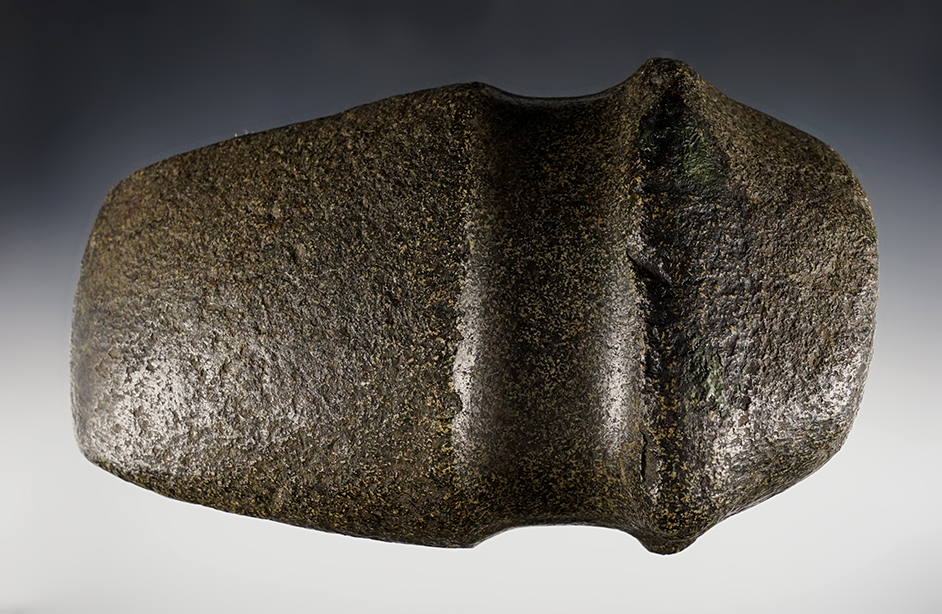 7 1/8" long Full Grooved Archaic Axe. Found in Ohio. Ex. Terry Schultz, Nick Gatses. 