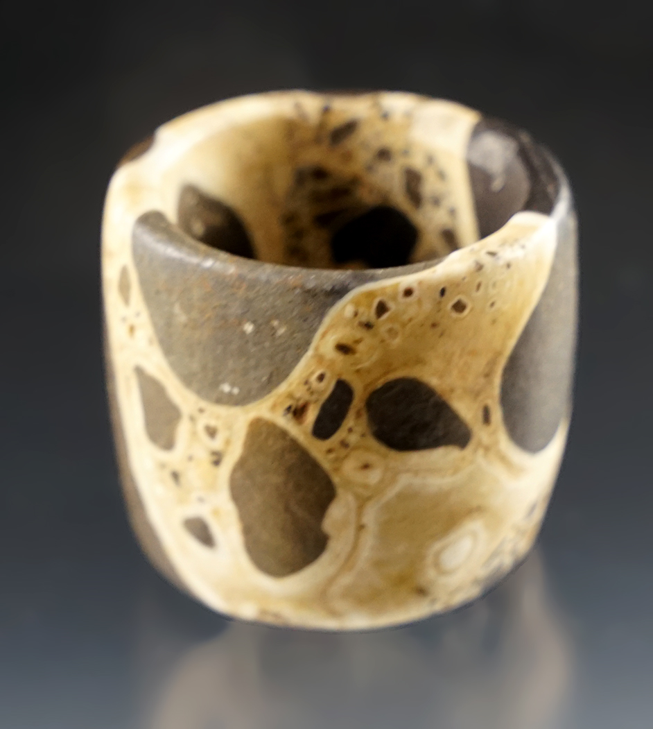 1 3/8" PreColumbian Stone Medicine Cup - Hardstone. Recovered in Peru. 