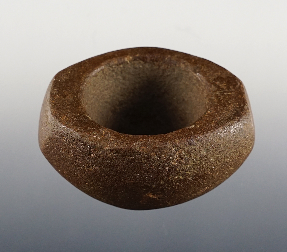 2 1/2" x 1 7/8" Boatstone - Hardstone. Deeply scooped - Alabama. Ex. Dwight Phillips. 