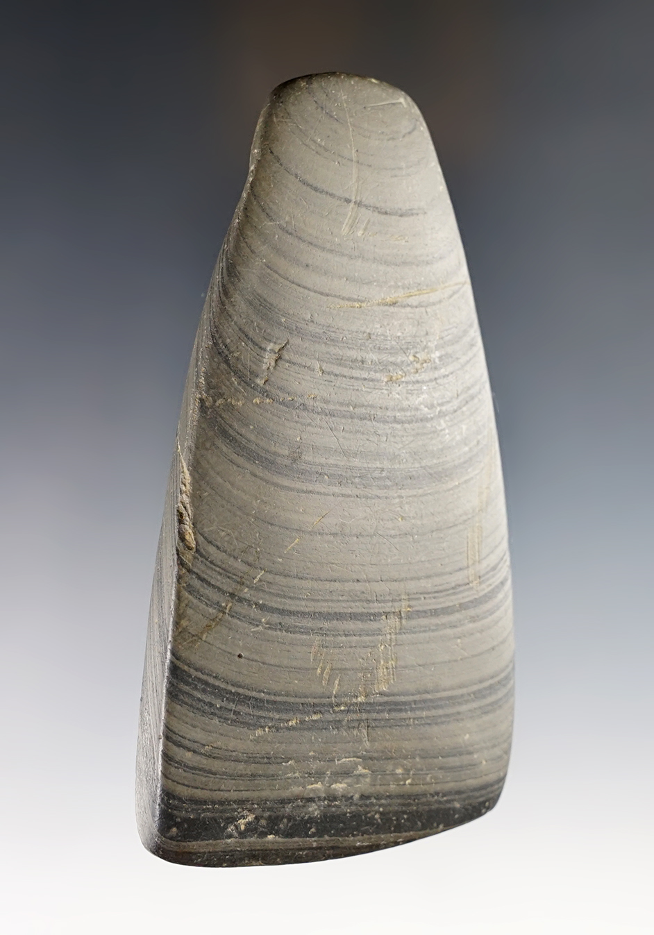 4 1/4" Undrilled Pendant - Banded Slate. Ramp's catalog is # B4 01.