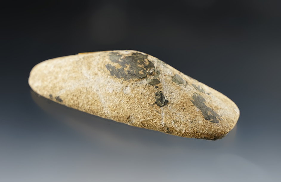 3 5/8" undrilled Boatstone - Gneiss. Indiana. Purchased by David Ramp.