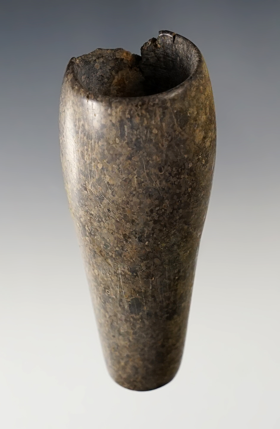 2 7/8" Adena Tube Pipe - Pipestone - Brown Co., Ohio. Ex. Pat Conover, Van Steen. Pictured!