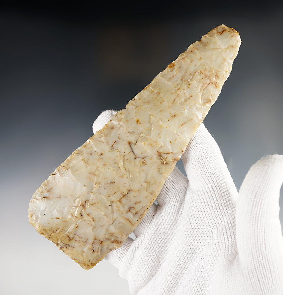 Large 6 1/8" Blade - Flint Ridge Flint. Franklin Co., Ohio. Ex. Storti, Mills, Michael Cramer.