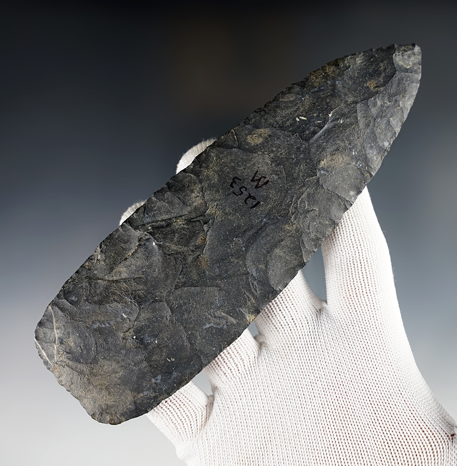 6 1/8" Plano Blade - Nellie variety of Coshocton Flint. Perry Co., Ohio. Pictured!