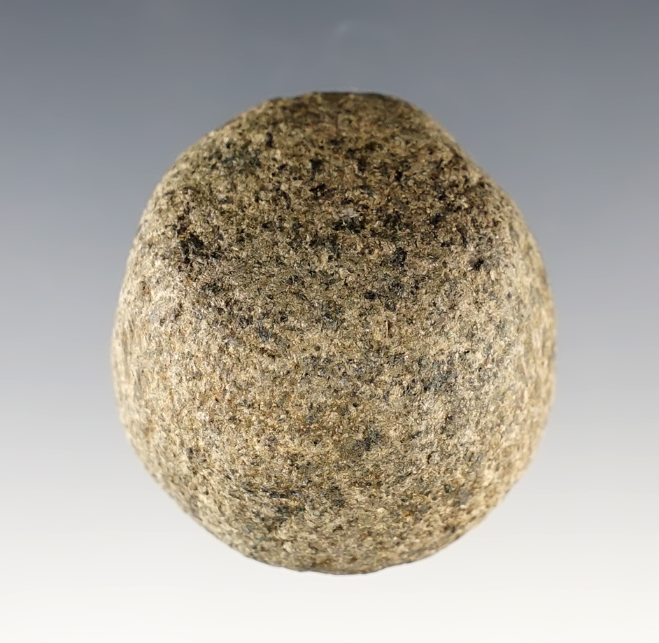 1 1/2" wide x 1 1/4" tall Cone with a flat top. Found in Adams Co., Ohio - patinated Hardstone. 