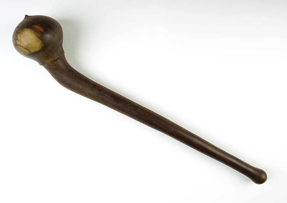 Contemporary decorative burl wood club. 17 5/8 " long. 