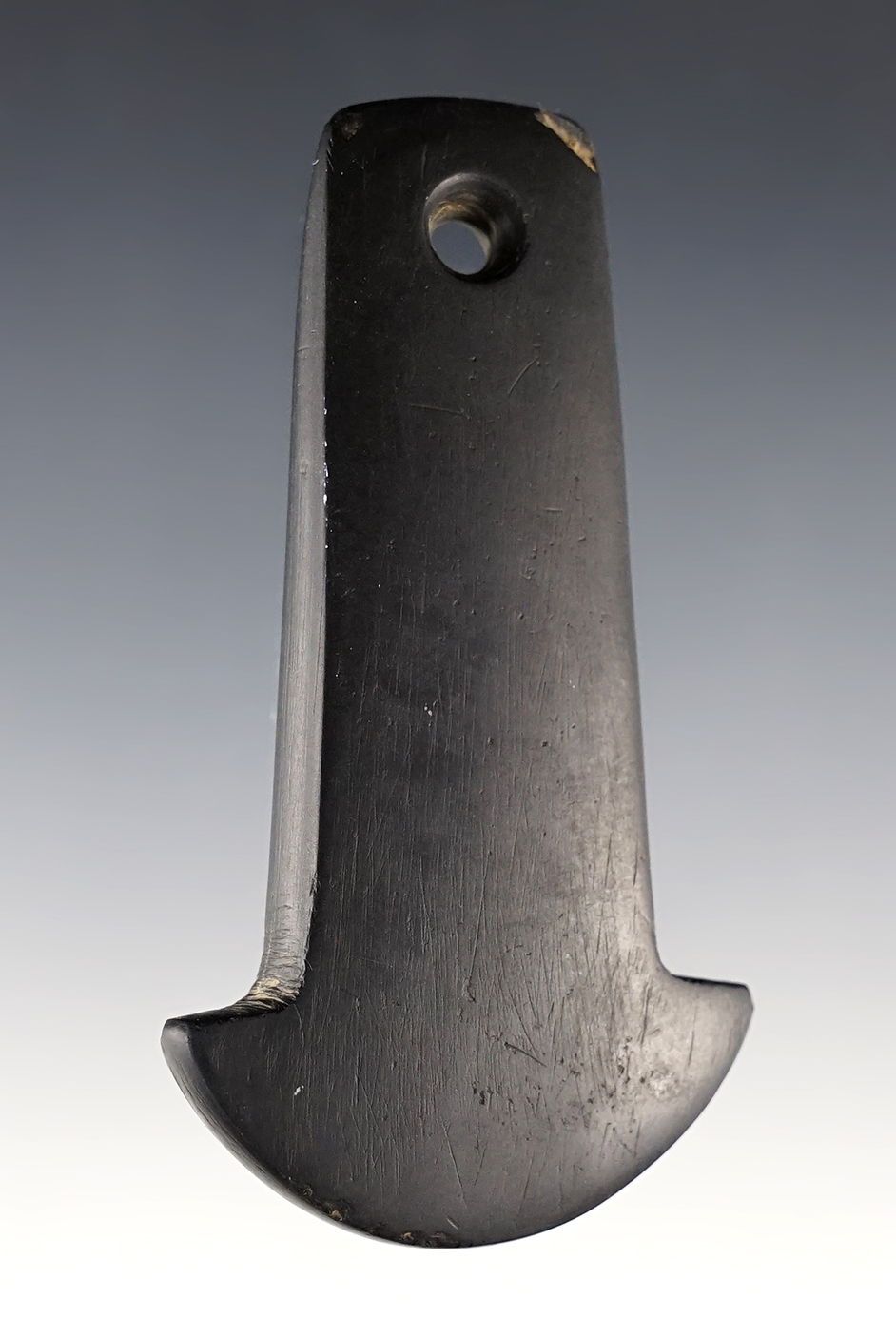 Fine 3 3/16" classic Anchor Pendant made from patinated black Slate. Found in Licking Co., Ohio.