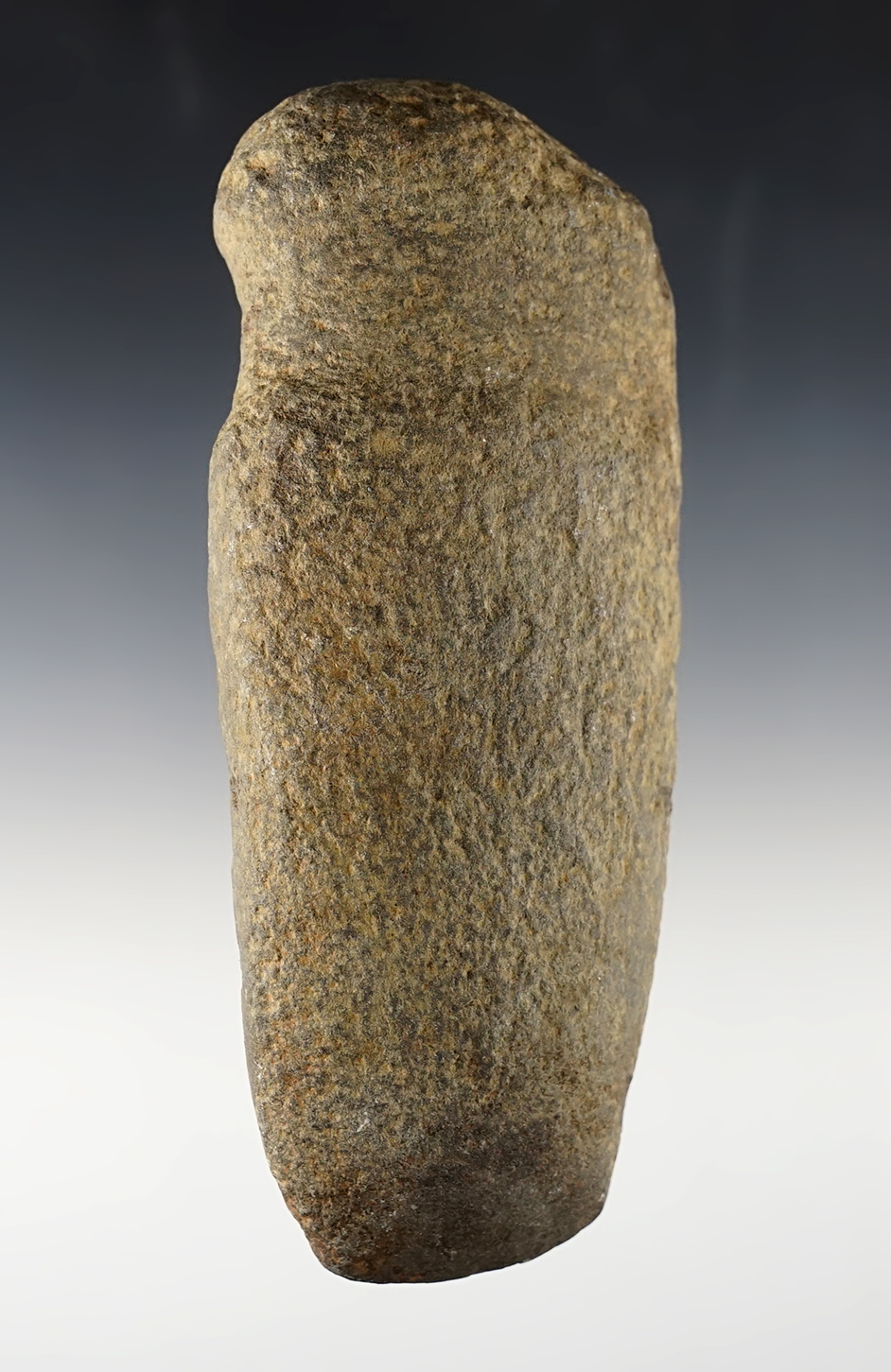 5 3/8" long 3/4 Groove Axe that is well patinated. Found in Marion Co., Ohio. Ex. Meeker.