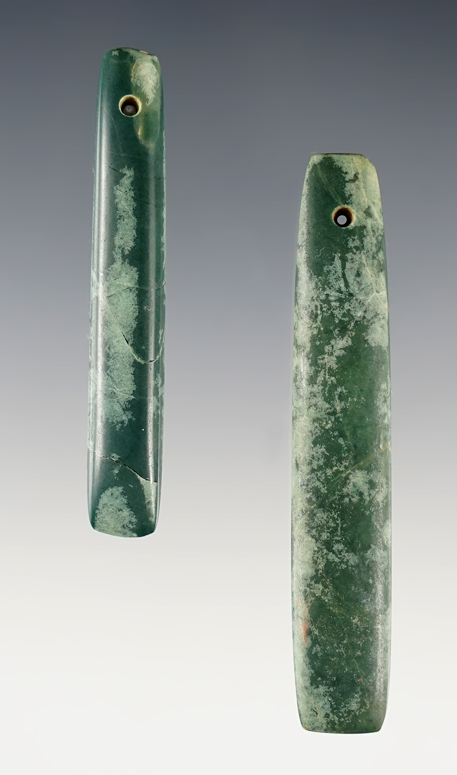 Pair of Celt Form Pendants, Nicoya Peninsula, Guanacaste Province, Costa Rica, 1-500 CE. 