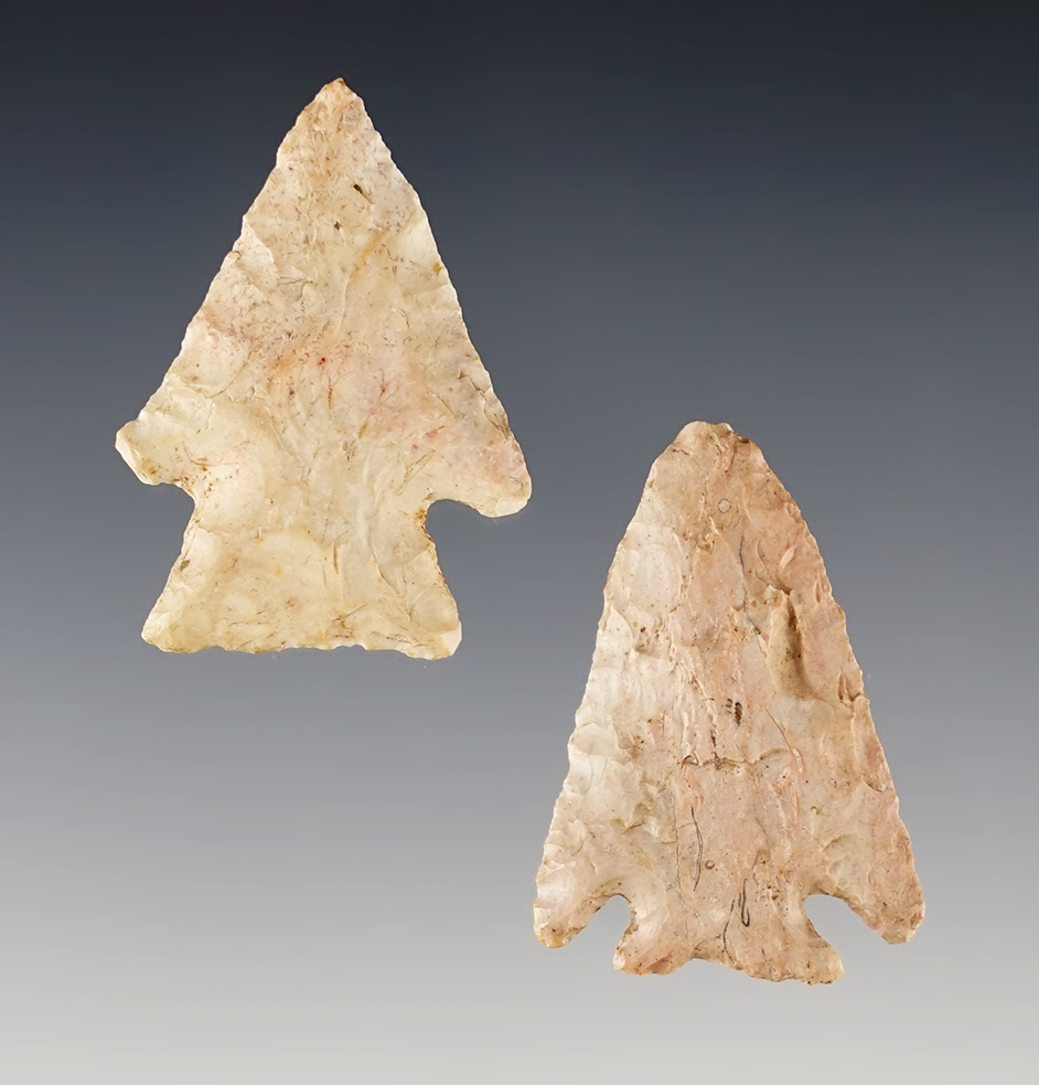 Pair of Missouri Points including a 1 7/16" Pelican Lake from Dade Co. 