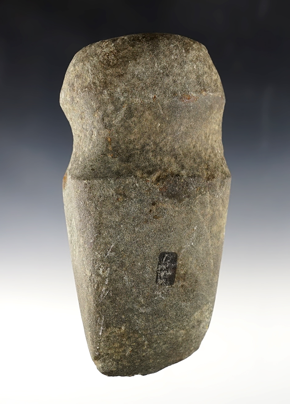 5 3/8" long 3/4 Groove Axe in good condition. Found in the Ohio/Indiana area. Ex. C. C. Thomas.