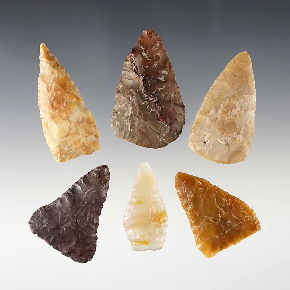 Set of 6 Knives found near the Columbia River in the Washington/Oregon area. Ex. Slim Fuel. 