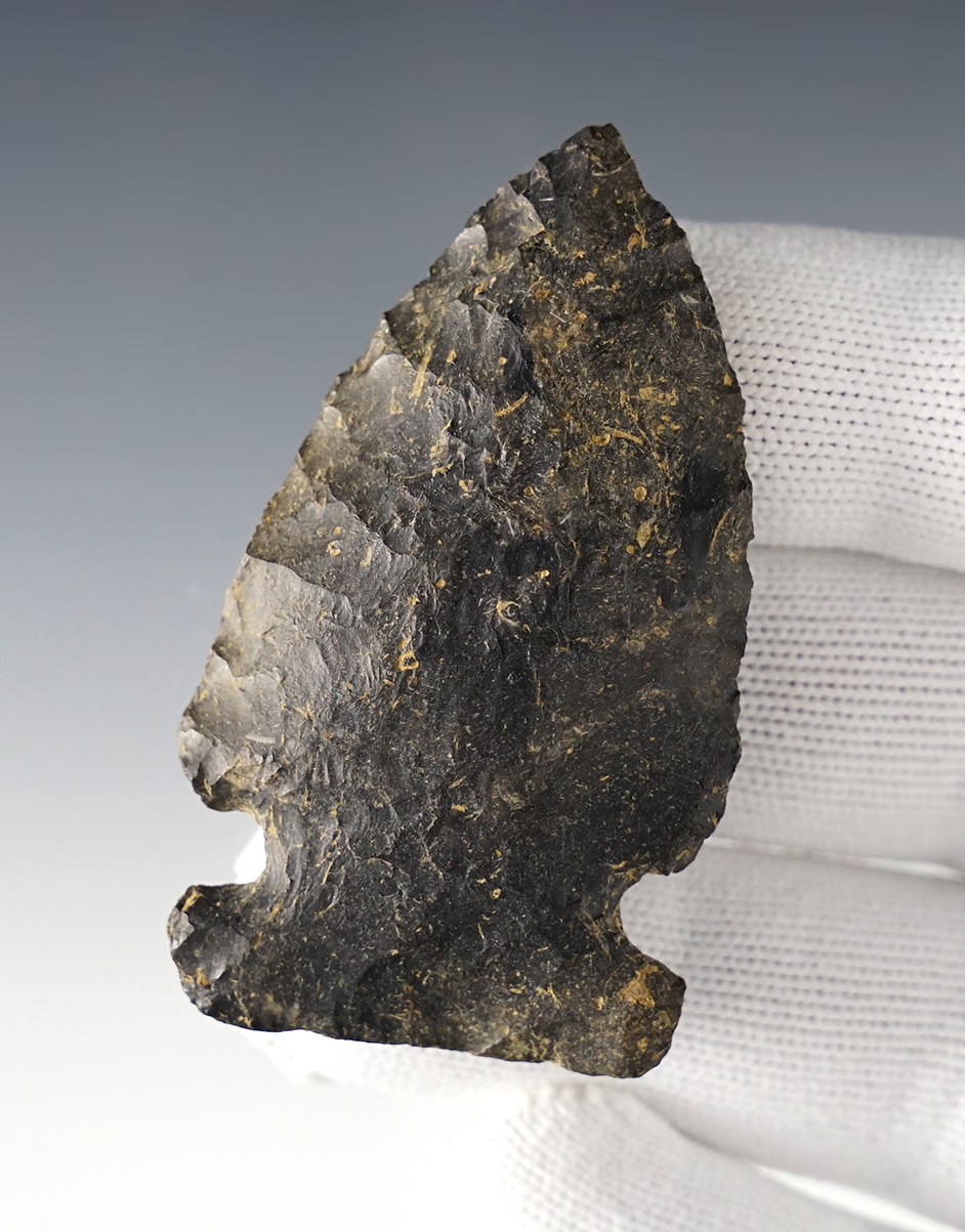 2 1/4" classic styled Big Sandy made from Coshocton Flint. Found in the Ohio area. 