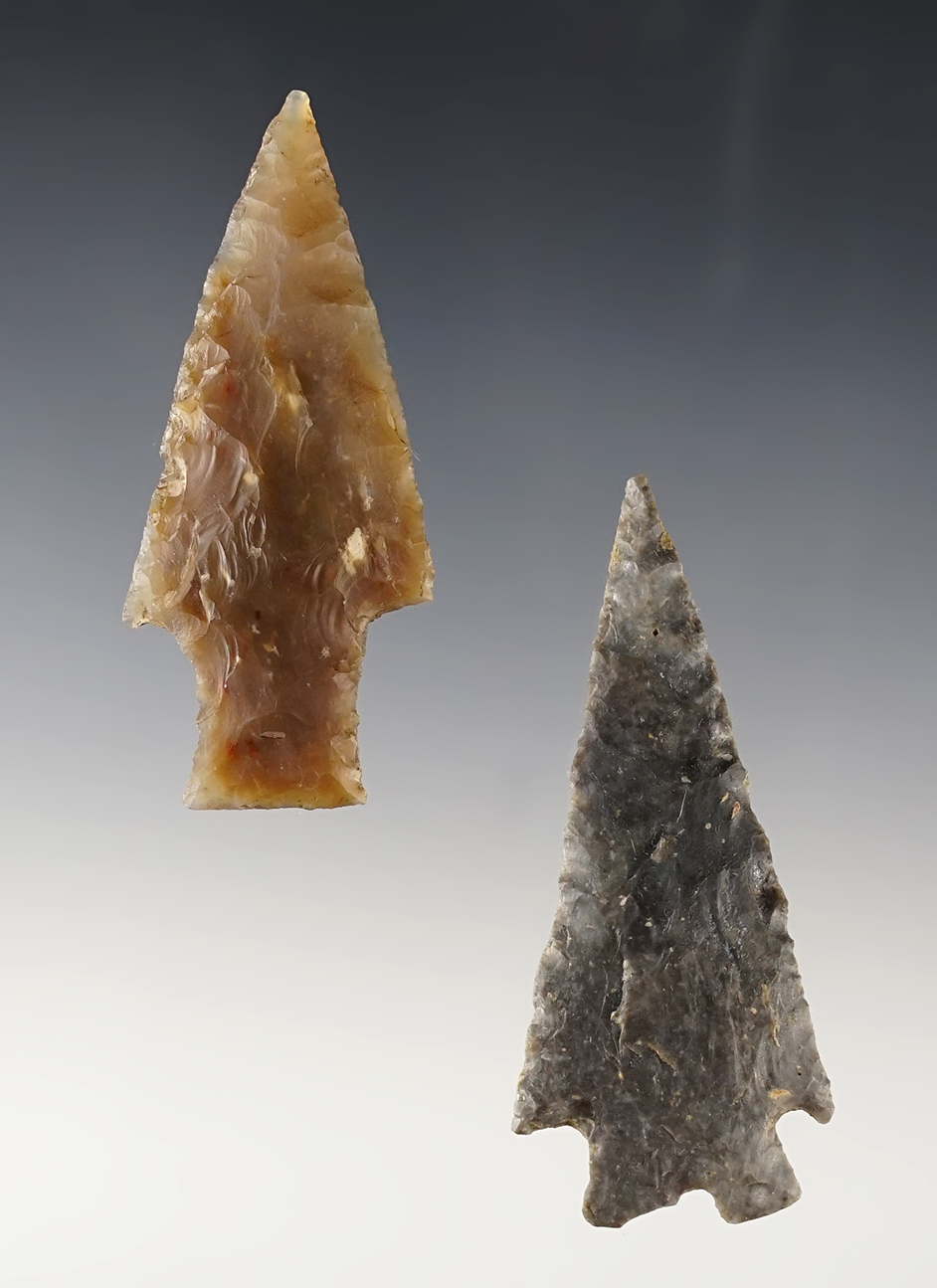 Pair of well made Texas Points including a Nolan and a Montell. The largest is 2 3/4".