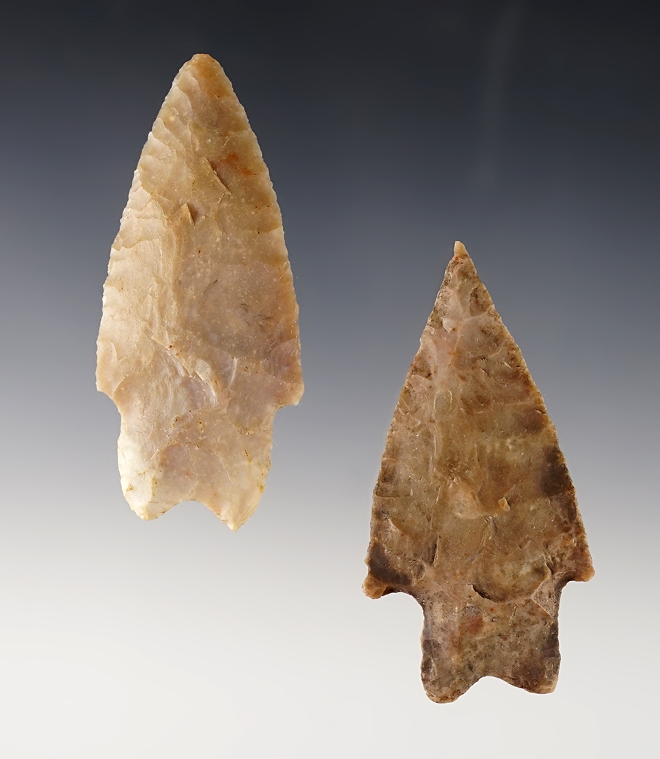 Pair of nice Texas Pedernales. The largest is 2 13/16".