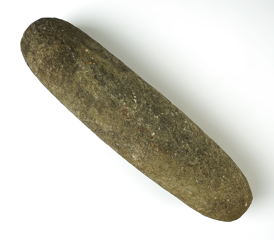 8 1/2" Ohio Roller Pestle made from patinated Hardstone.