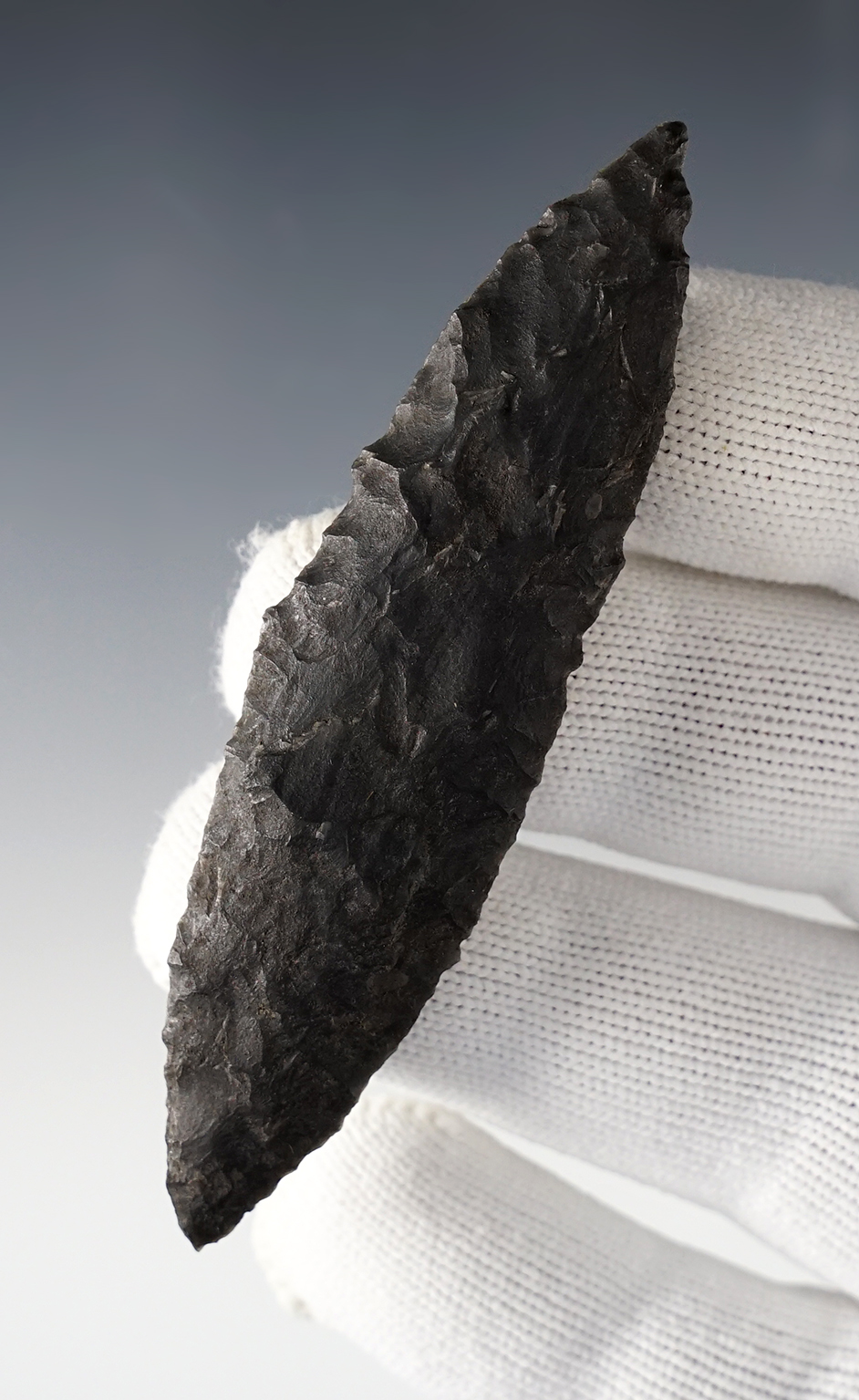 3 3/8" bi-pointed knife found in Warner Valley Oregon. Ex. John Byrd