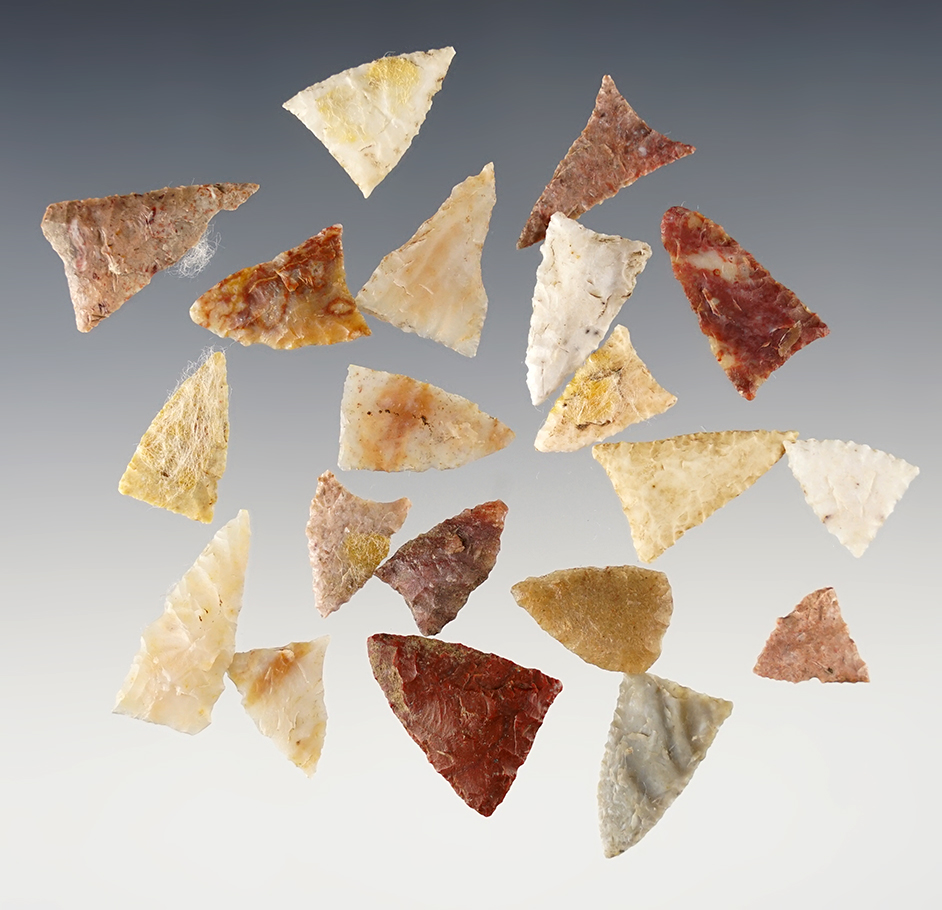 Set of 20 nice Kansas Triangle Points. The largest is 1".