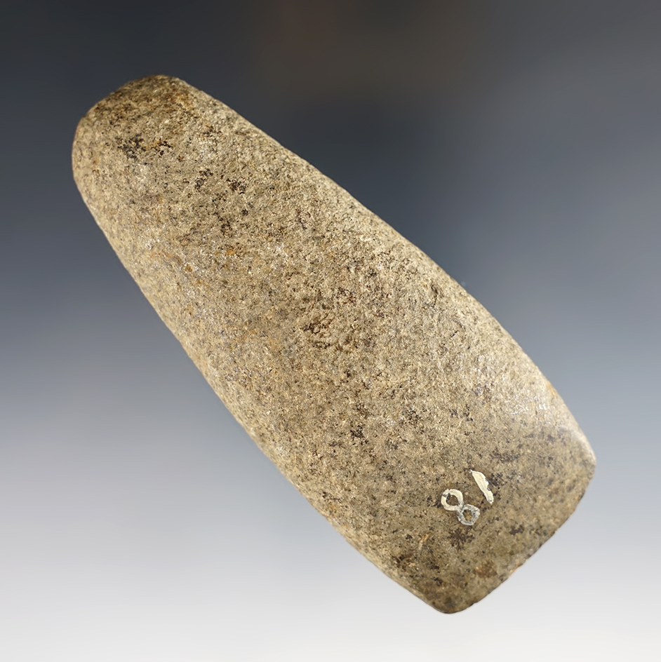 4 5/16" Hardstone Celt with good use polish to bit area, found in Ohio.