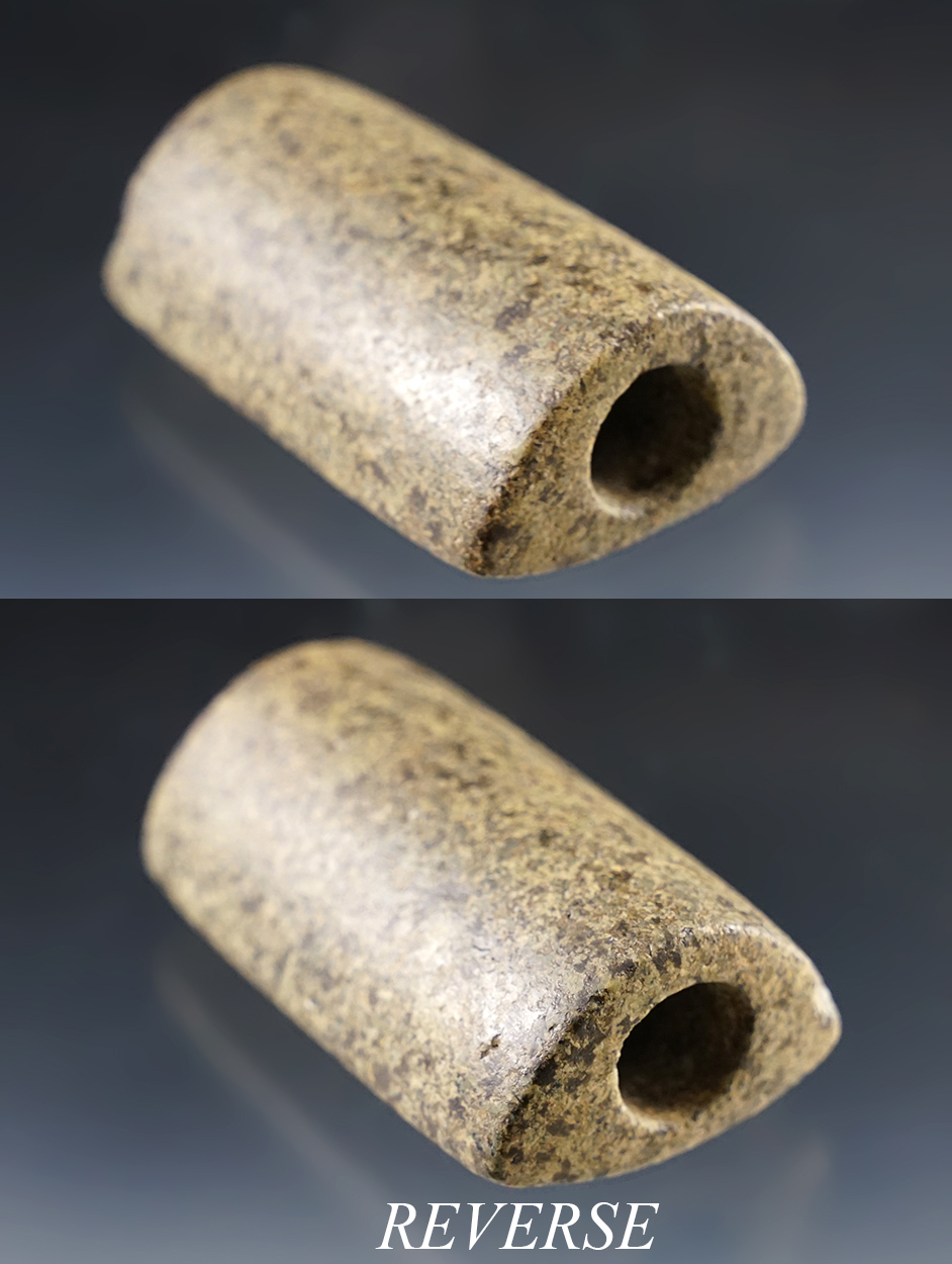 2 5/16" beautifully styled "D" Bannerstone. Sandusky Co., Ohio. Ex. Johnston, Vietzen. Pictured