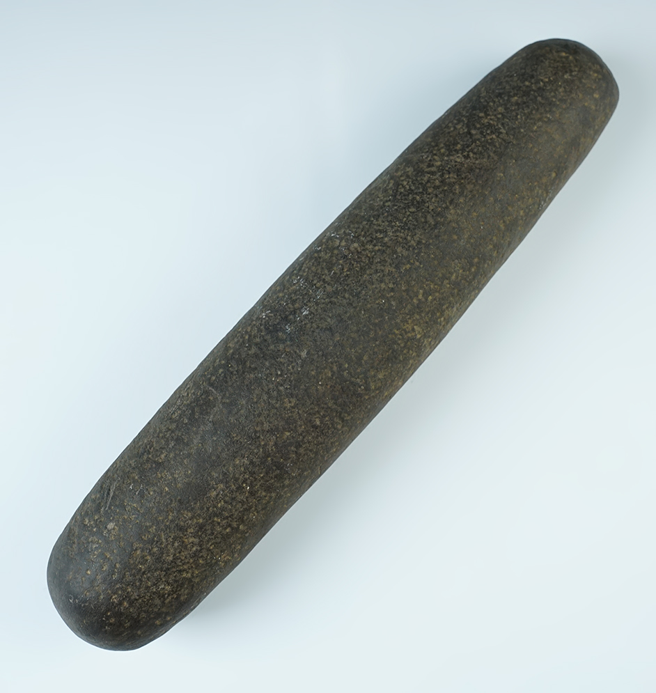 11 1/2" Roller Pestle found in Wisconsin that is well patinated and in very nice condition. 