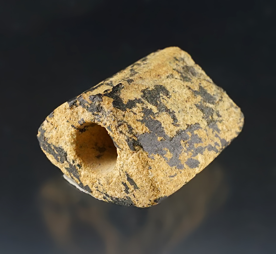 Rare 1 3/4" Prismoidal Bannerstone - Gneiss. Found by James Brown, Lyme Twp., Huron Co., Ohio.