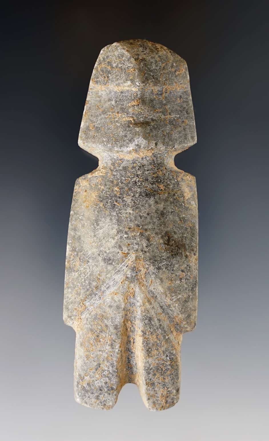 4 1/8" PreColumbian Toltec Figure made from Stone. 